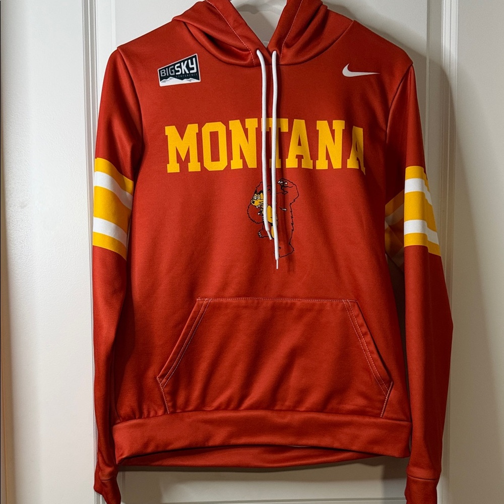 Nike Red Hoodie with Yellow Montana Print